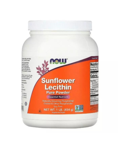 Подсолнечный Лецитин чистый порошок, Sunflower Liquid Lecithin, Now Foods, 454 гр 1 фунт