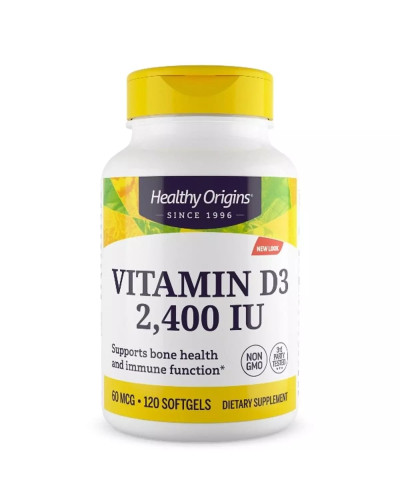 Вітамін D3 2400IU, Healthy Origins, 120 желатинових капсул