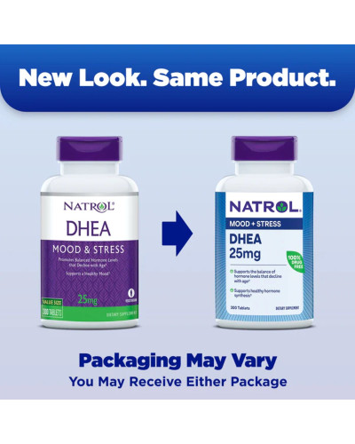 Дегідроепіандростерон, 25 мг, DHEA, Natrol, 90 таблеток