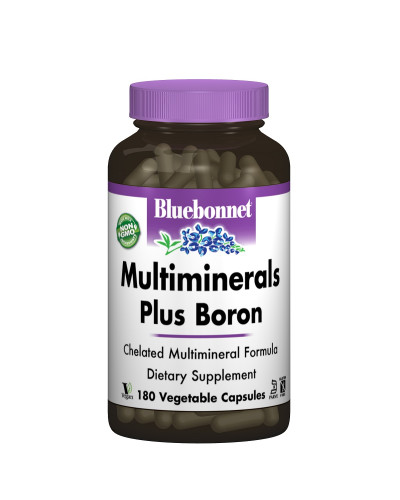 Мультимінерали + Бор з Залiзом, Bluebonnet Nutrition, 180 вегетаріанських капсул