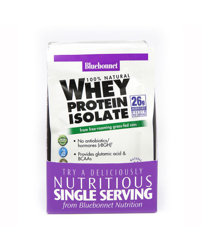 Изолят сывороточного белка, Микс Ягод, Whey Protein Isolate, Bluebonnet Nutrition, 8 пакетиков