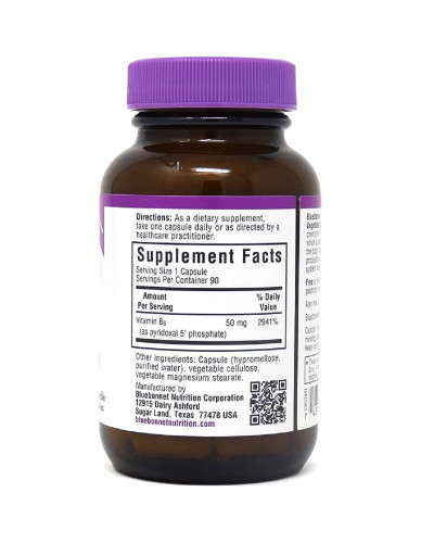 P-5-P (піридоксальфосфат) 50мг, Bluebonnet Nutrition, 90 вегетаріанських капсул