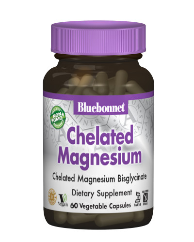 Хелатний Магній, Albion, Bluebonnet Nutrition, 60 гелевих капсул