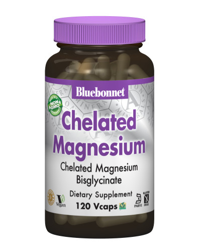 Хелатний Магній, Albion, Bluebonnet Nutrition, 120 гелевих капсул