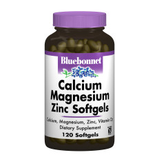Кальций Магний + Цинк, Bluebonnet Nutrition, 120 желатиновых капсул