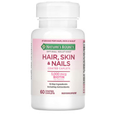 Витамины для Волос, Кожи и Ногтей, Hair, Skin & Nails, Nature's Bounty, 60 каплет