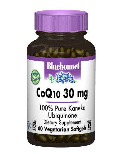 Коэнзим Q10 30мг, Bluebonnet Nutrition, 60 гелевых капсул