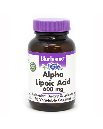 Альфа-Липоевая Кислота 600 мг, Bluebonnet Nutrition, 30 растительных капсул