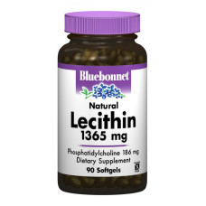 Натуральный Лецитин 1365мг, Bluebonnet Nutrition, 90 желатиновых капсул