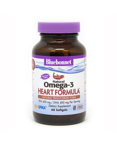 Омега-3 Формула для Серця, Bluebonnet Nutrition, Omega-3 Heart Formula, 60 желатинових капсул