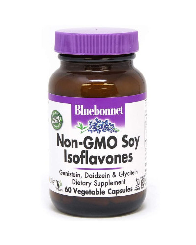 Соєві Ізофлавони, Non-GMO Soy Isoflavones, Bluebonnet Nutrition, 60 вегетаріанських капсул