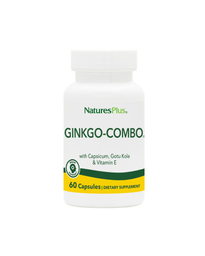 Гинкго Билоба Комбо Комплекс, Ginkgo Biloba Complex, Natures Plus, 60 вегетарианских капсул