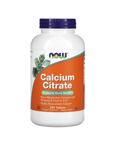 Цитрат Кальцію, Calcium Citrate Caps, Now Foods, 250 Таблеток
