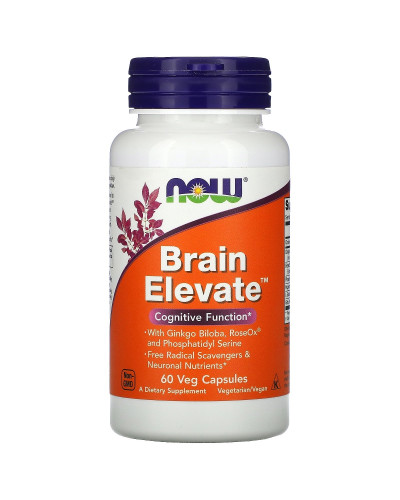 Комплекс для поддержки Мозга, Brain Elevate, Now Foods, 60 Вегетарианских Капсул