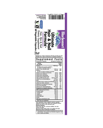 Окончательная Формула для Волос и Ногтей, Bluebonnet Nutrition, 60 вегетарианских капсул