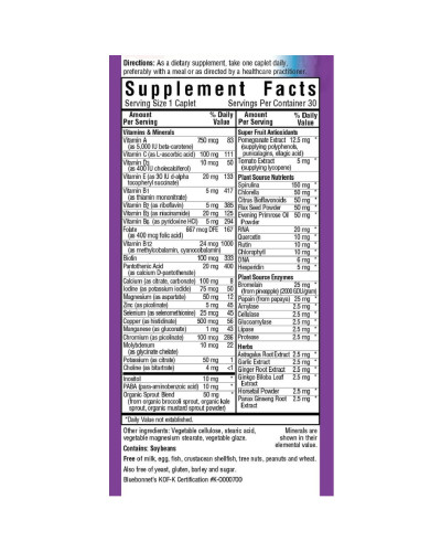 Мультивітаміни без залізу, Single Daily, Bluebonnet Nutrition, 30 капсул