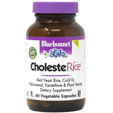 Холестерис, Нормализации Уровня Холестерина, CholesteRice, Bluebonnet Nutrition, 60 вегетарианских капсул