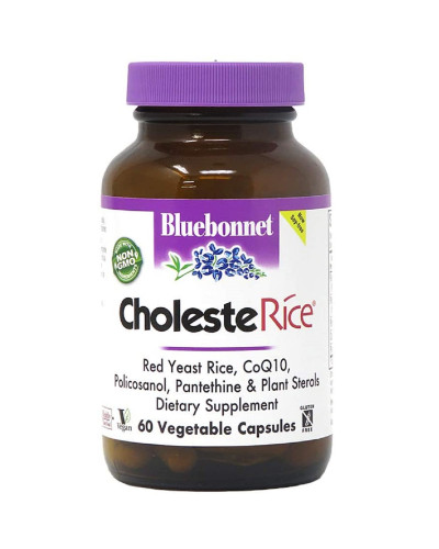 Холестеріс, Нормалізації Рівня Холестерину, CholesteRice, Bluebonnet Nutrition, 60 вегетаріанських капсул