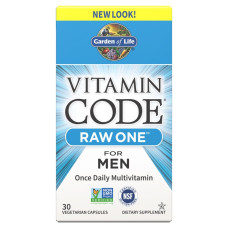 Сырые Мультивитамины для Мужчин, Raw  One for Men, Vitamin Code, Garden of Life, 30 вегетарианских капсул