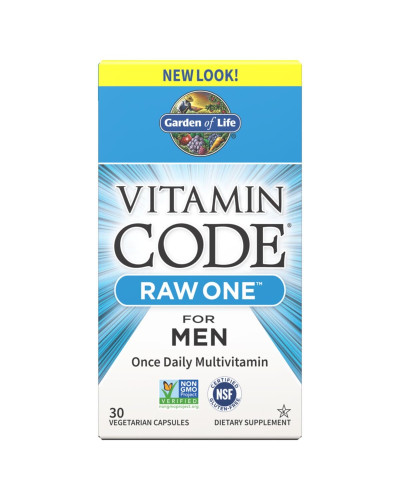 Сирі Мультівітаміни для Чоловіків, Raw One for Men, Vitamin Code, Garden of Life, 30 вегетаріанських капсул