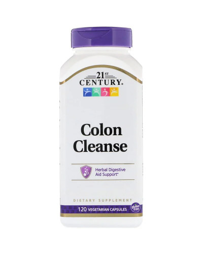 Очищення Кишечника, Colon cleanse, 21st Century, 120 вегетаріанських капсул