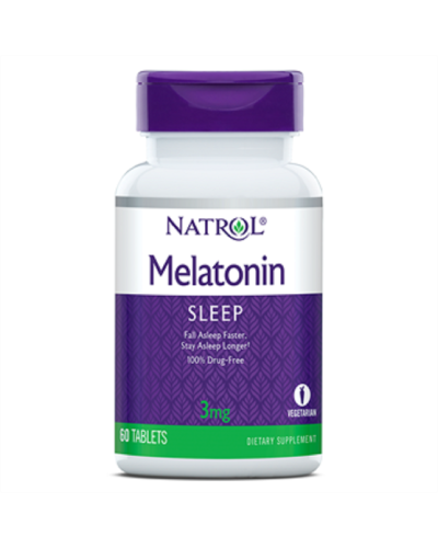 Мелатонін, Melatonin 3 мг, Natrol, 60 таблеток