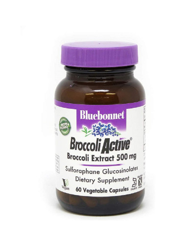 Экстракт Брокколи 500 мг, Broccoli Active, Bluebonnet Nutrition, 60 вегетарианских капсул