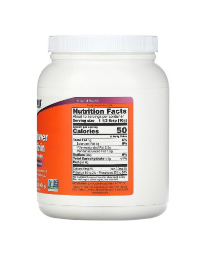 Подсолнечный Лецитин чистый порошок, Sunflower Liquid Lecithin, Now Foods, 454 гр 1 фунт