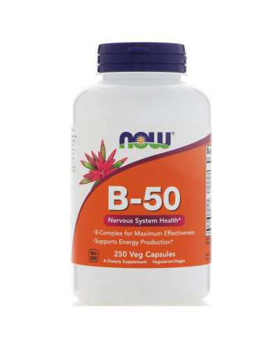 Комплекс B-50, Now Foods, 250 Вегетарианских Капсул