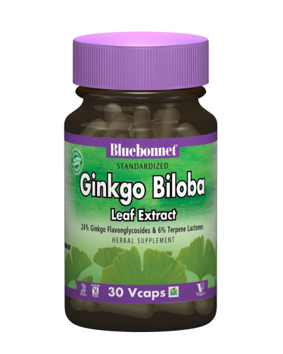 Экстракт Листьев Гинкго Билоба, Ginkgo Biloba Leaf Extract, Bluebonnet Nutrition, 30 гелевых капсул