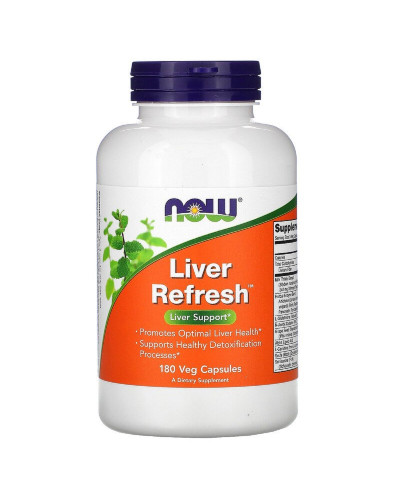 Витамины для обновления печени Liver Refresh, Now Foods, 180 Вегетарианских Капсул