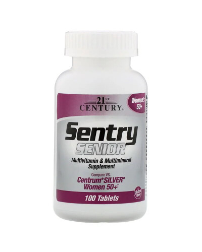 Мультівітаміни та Мультімінералі для Жінок 50+, Sentry Senior, 21st Century, 100 таблеток (вм'ятини) Мультівітаміни та Мультімінералі для Жінок 50+, Sentry Senior, 21st Century, 100 таблеток (вм'ятини)