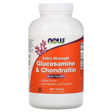 Глюкозамин И Хондроитин Усиленного действия , Glucosamine & Chondroitin & MSM, Now Foods, 240 Таблеток