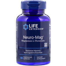 УЦЕНКА Магний L-треонат, Magnesium L-Threonate, Neuro-Mag, Life Extension, 90 капсул в растительной оболочке (вмятины)