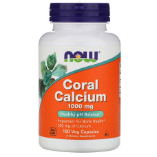Коралловый Кальций, 1000 мг, Coral Calcium, Now Foods,100 вегетарианских капсул