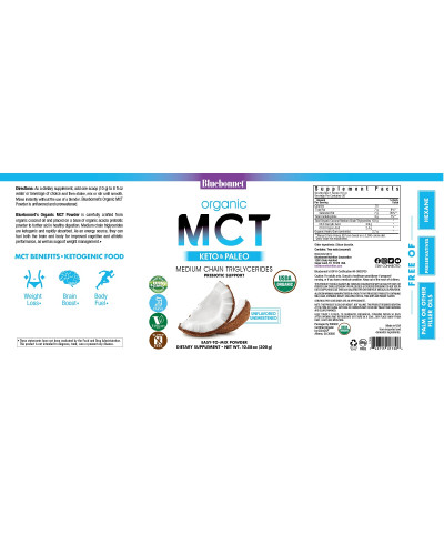 MCT Органический порошок из кокосового ореха, Bluebonnet Nutrition, 300 гр MCT Органический порошок из кокосового ореха, Bluebonnet Nutrition, 300 гр
