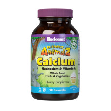 Кальций Магний & Витамин D3 для Детей, Rainforest Animalz, Bluebonnet Nutrition, Вкус Ванили, 90 жевательных конфет