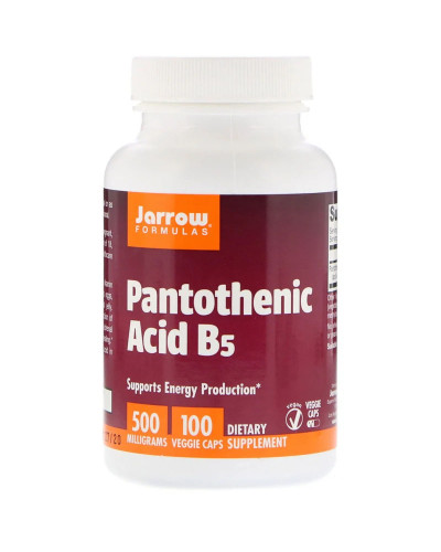 Пантотенова кислота (B5) Pantothenic Acid, Jarrow Formulas, 500 мг, 100 капсул