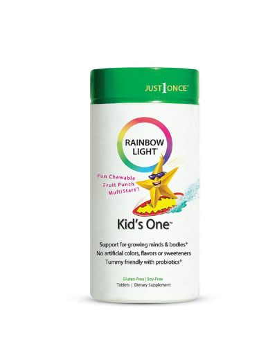 УЦІНКА Мультівітаміни Для Дітей, Kids One, Rainbow Light, 50 жувальних таблеток