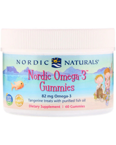 Омега-3, Вкус Мандарина, Nordic Naturals, Omega-3, 60 жевательных конфет