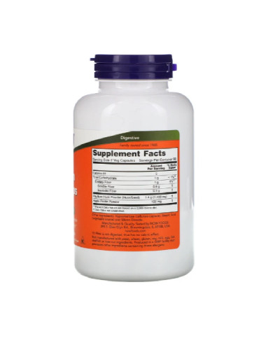 Путешественник (Псилиум), Psyllium Husks, Now Foods, 700 Мг, 180 Капсул