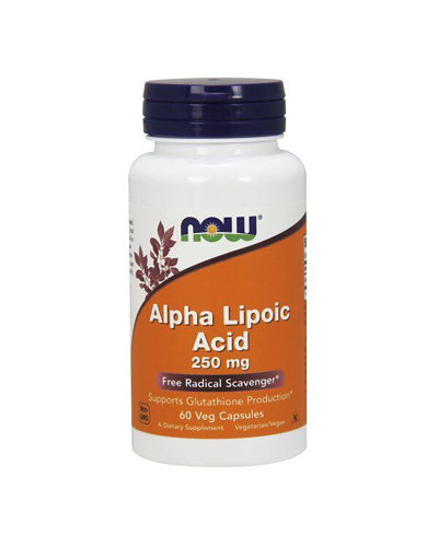 Альфа-липоевая кислота 250 мг, Alpha Lipoic Acid, Now Foods, 60 капсул