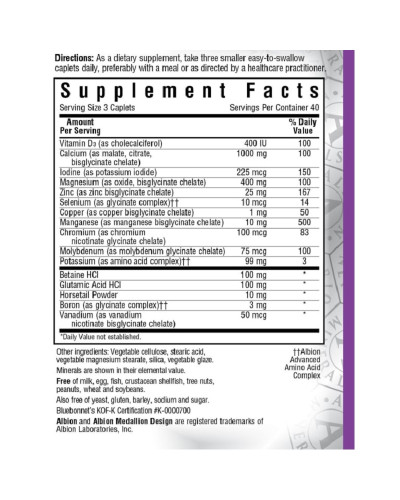 Взаємодіючі мультимінерали без Залiза, Albion, Bluebonnet Nutrition, 120 капсул Взаємодіючі мультимінерали без Залiза, Albion, Bluebonnet Nutrition, 120 капсул