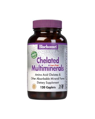 Взаємодіючі мультимінерали без Залiза, Albion, Bluebonnet Nutrition, 120 капсул