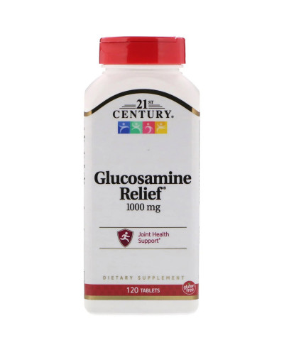 Глюкозамин, 1000 мг, Glucosamine Relief, 21st Century,  120 таблеток