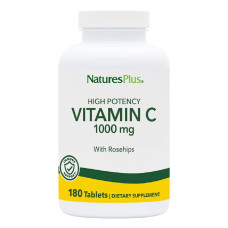 Витамин C, Vitamin C, 1000 мг, Natures Plus, 180 таблеток