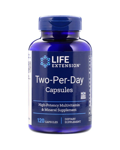 Мультивітаміни Двічі в День, Two-Per-Day, Life Extension, 120 капсул