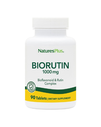 УЦІНКА Рутин 1000 мг, BioRutin, Natures Plus, 90 таблеток (тріщина на кришці)