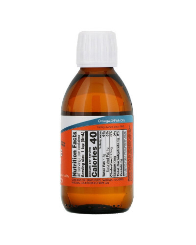 Омега 3 со вкусом лимона, Omega 3, Now Foods, 200 мл (7 жидких унций)