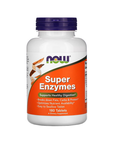Супер Ензими, Super Enzymes, Now Foods, 180 таблеток